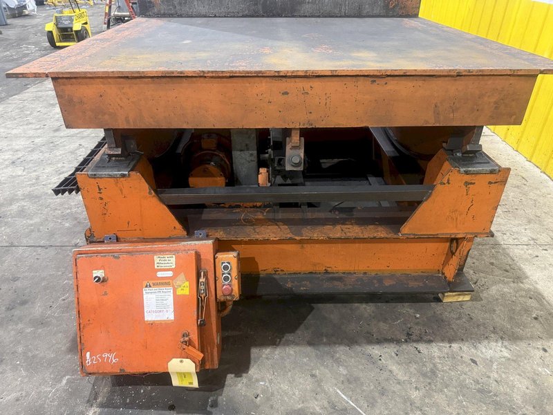 50,000 LBS (25 TON) X 84" X 72" BUSHMAN MECHANICAL POWERED UPENDER / COIL FLIPPER: YOBRO #25946