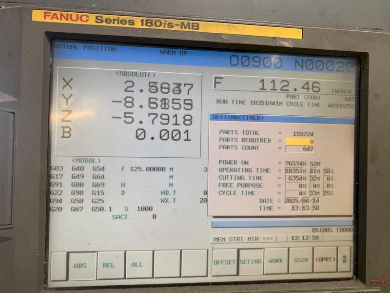 OKK HP-500S Horizontal Machining Center