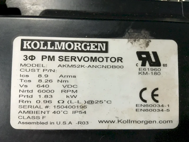 KOLLMORGEN PM SERVOMOTOR W/ MICRON GEARHEAD  -  AKM52K-ANCNDB00