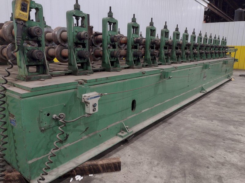 16 STAND X 36&quot; WIDE R-PANEL ASC ROLLFORMER LINE WITH REEL &amp; CUT OFF, BECK CONTROLS: STOCK 21176