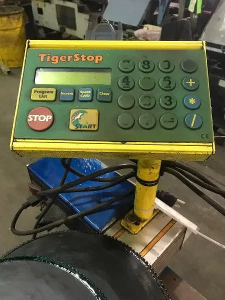 USED KMT C 360 SA SEMI-AUTOMATIC VERTICAL COLUMN COLD SAW WITH 6' TIGER STOP, Year 2006