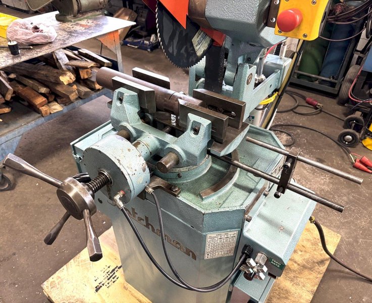 14" Scotchman Cold Saw CPO VS-350LT/PK/PD, Miter, V-Speed, 2" Solids, 4" Tube, Power Downfeed, Air Vise, 5 HP