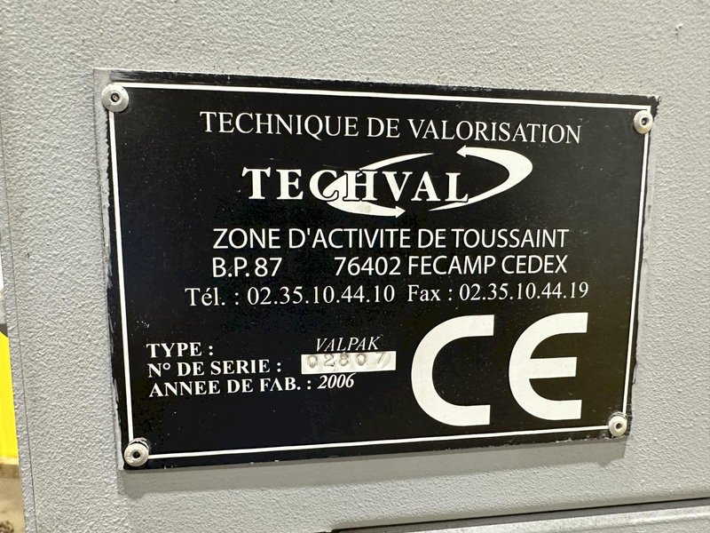 48&quot; X 6.5 HP TECHVAL MODEL VALPAK HYDRAULIC ROTARY COMPACTOR: STOCK #18674