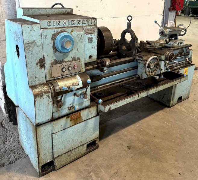 15" x 48" Cincinnati Hydrashift Lathe, 37-1470 RPM, Taper, 5 HP, Low Price