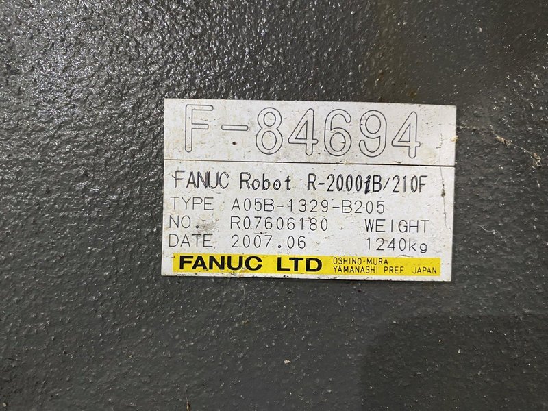 FANUC – R-2000iB/210F w/ R-30iA Controls PARTS ONLY