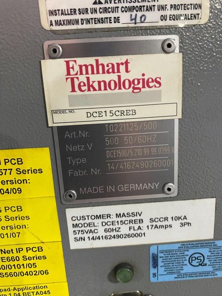 EMHART DCE15CREB Stud Welder Controls PARTS ONLY