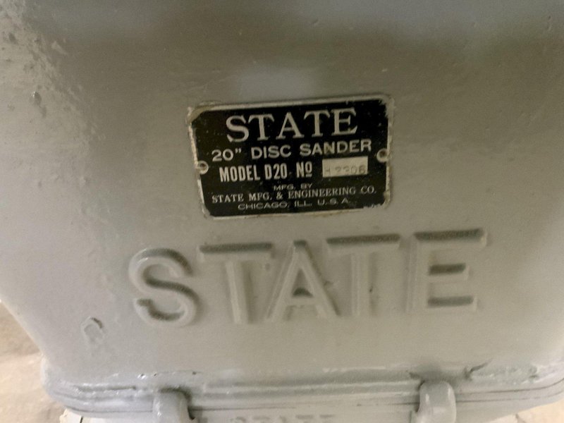 20" DISC SANDER MODEL D20: STOCK #80954