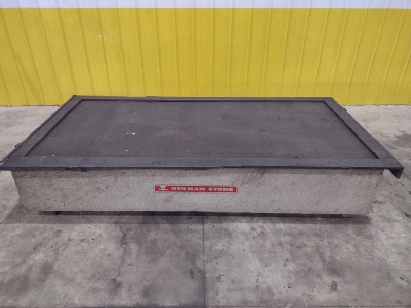 96" X 48" X 16" HERMAN GRANITE SURFACE PLATE W/ STAND: STOCK #23472