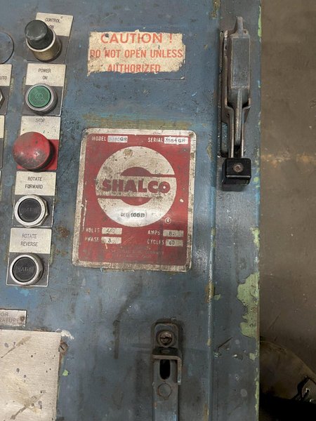 Shalco model u180 gas fired shell core machine with gun drilled heater plates, gas system and controls