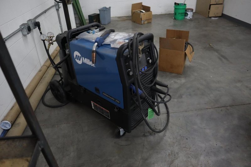 MIller Millermatic 255 MIG Welder with Buil-in Wire Feed Unit, Miller Torch, Cart - Single Phase-New 2021- Auction Item