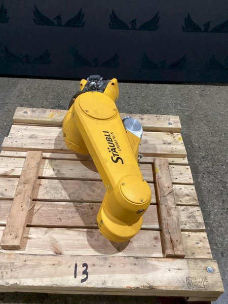 STAUBLI TX90L ROBOT ARM WITH CABINET- NO TEACH PENDANT USED