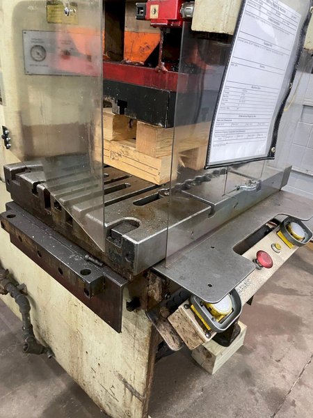 Cincinnati Model 75 OBS 75 Ton Hydraulic Gap Frame Press, 8&quot; Stroke, Die Cushion, Cincinnati Tonnage and Position Controls