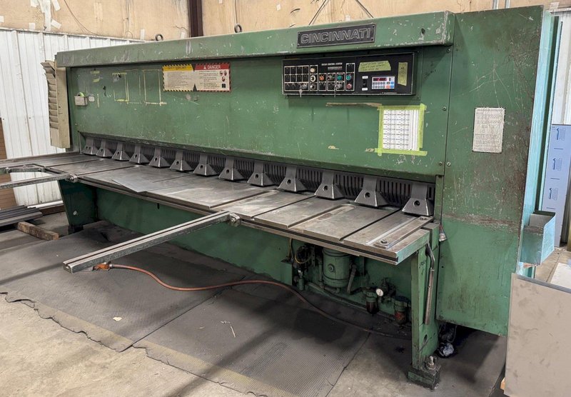 12' x 1/4" Cincinnati Hydraulic Shear No. 250, 36" FOPBG, Clean
