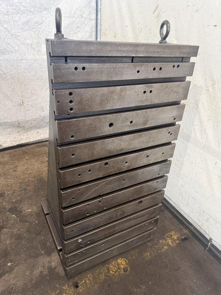 24" WIDE X 46" TALL X 24" DEEP T-SLOTTED ANGLE PLATE SET. STOCK # 0222526