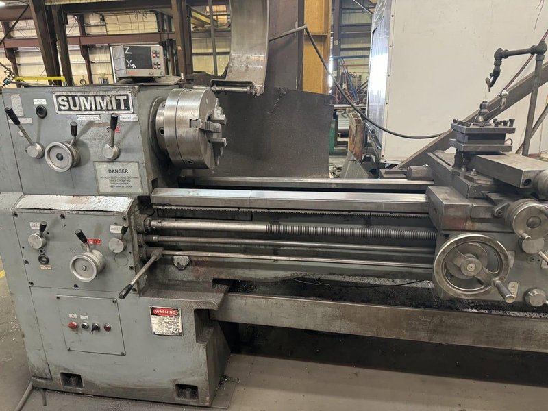 19″ x 80″ Summit 19-4 Engine Lathe, 1991 – Tailstock, Steady Rest