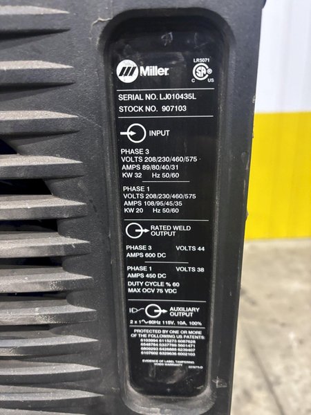 MILLER MAXSTAR 700 TIG WELDER: STOCK #22594