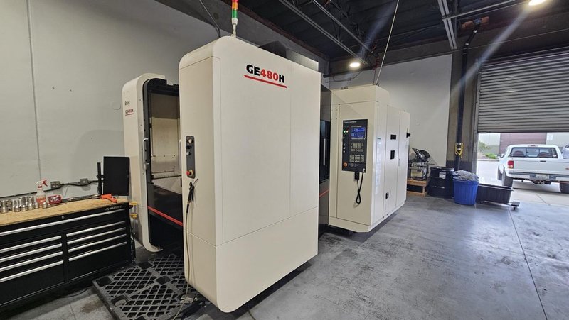 Enshu GE480H HMC, 2019 – TSC, Renishaw Probe, Full 4th Axis