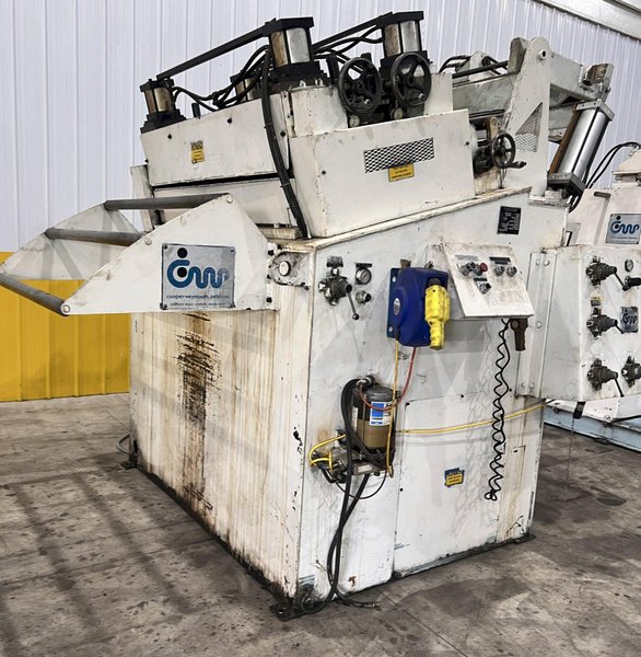 20,000 LBS X 54&quot; X .125&quot; CWP COIL SERVO FEED LINE, REEL, STRAIGHTENER, FEEDER, THREADING TABLE: STOCK #21083