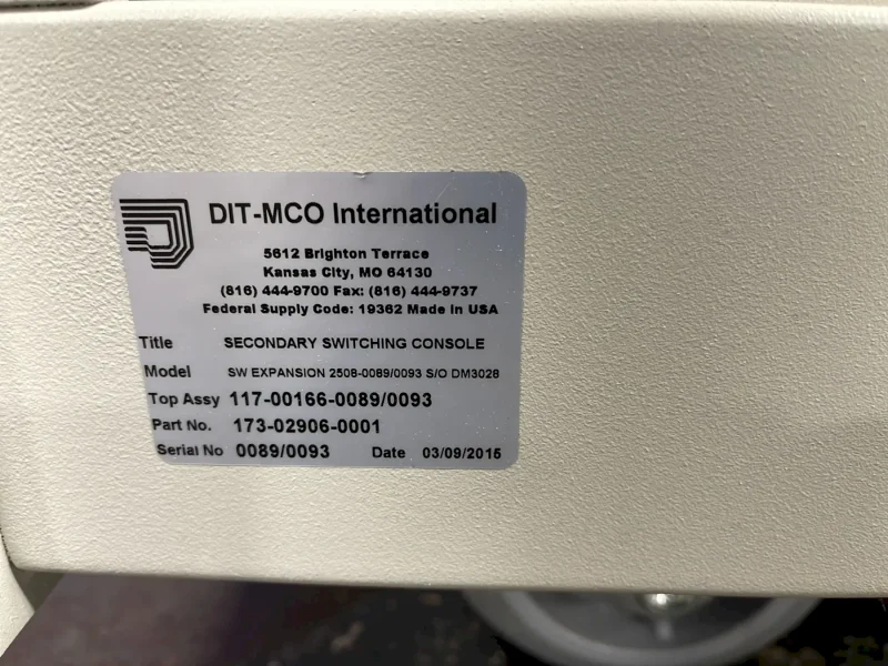 DIT-MCO INTERNATIONAL AUTOMATIC TEST SYSTEM  -  SW EXPANSION 2508-0089/0093 S/O DM3028