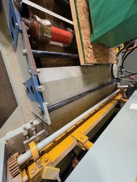36&quot; TUFF RIB 1.5 SERIES 16 STAND AG PANEL ROLL FORMER LINE WITH PRECUT TRIM BLANK OPTION AND 10,000LBS MANUAL UNCOILER STOCK# 4163