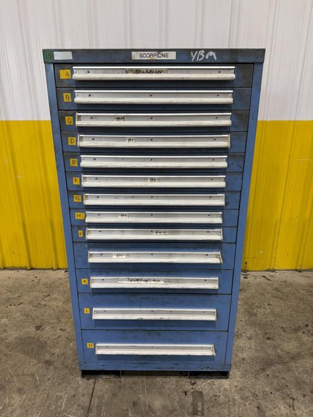 13 DRAWER x 30" x 28" x 59" HIGH LYON TOOL STORAGE CABINET: YOBRO #25394