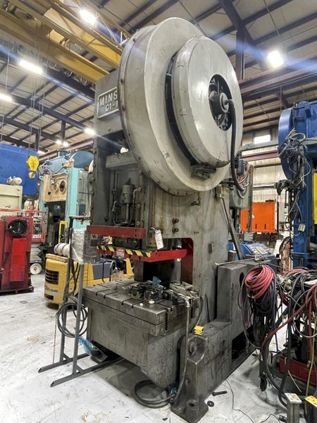 150 ton Minster G1-150 OBI Mechanical Metal Stamping Press For Sale, Variable Speed, Under Power!