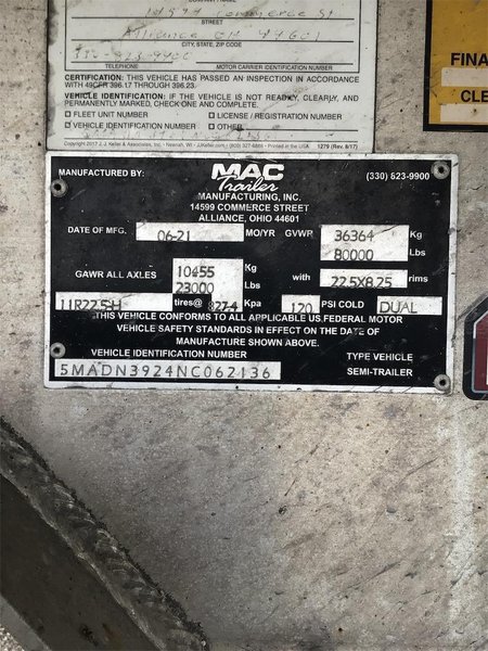 2022 MAC 39&#039; 5MADN3924NC062136