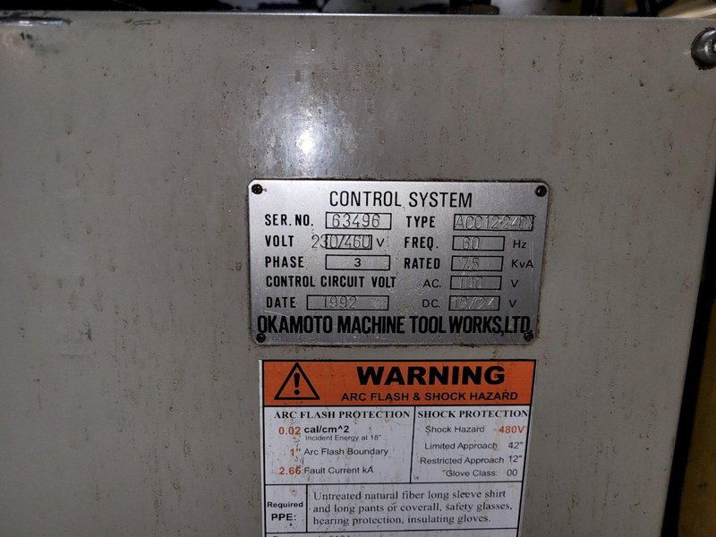 12" X 24" Okamoto Model ACC-124DXII Programmable High-Precision Surface Grinder