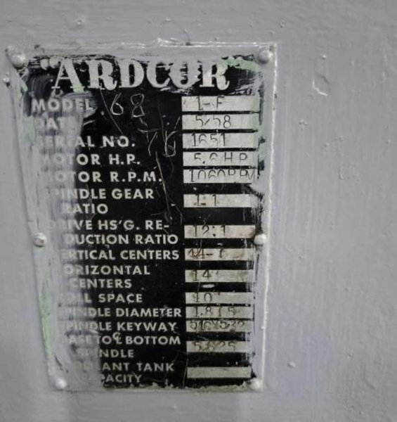 ARDCORE 1-F ROLL FORMER. STOCK # 0536926