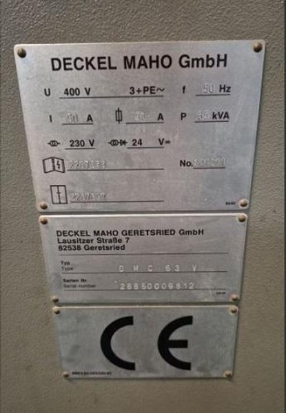 DECKEL MAHO DMC 63V CNC MILLING MACHINE