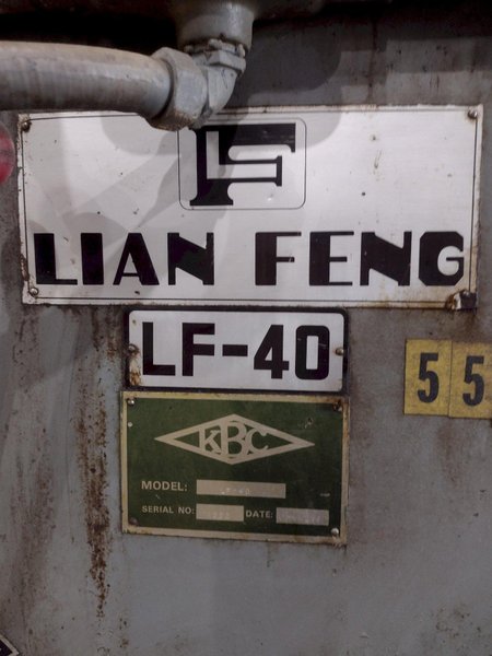 1980 KBC LIAN FENG MODEL #LF-40 2 DIE THREAD ROLLER IN-FEED &amp; THRU-FEED: STOCK #19141