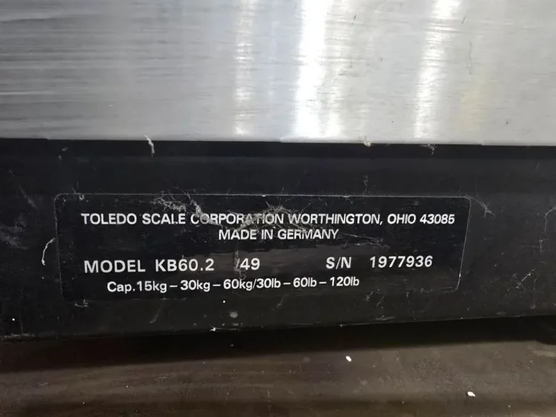 TOLEDO SCALE KB60.2 49 USED