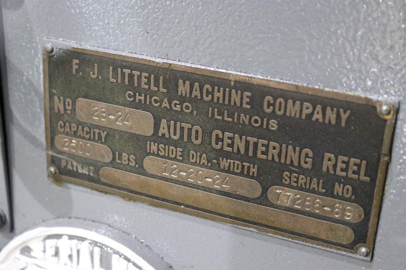 2500 LBS X 24' LITTELL COIL REEL: STOCK #72946