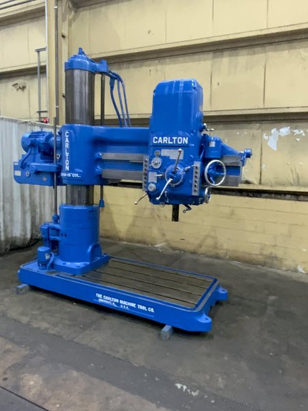 5' X 15" CARLTON MODEL #3A RADIAL ARM DRILL: STOCK #80780