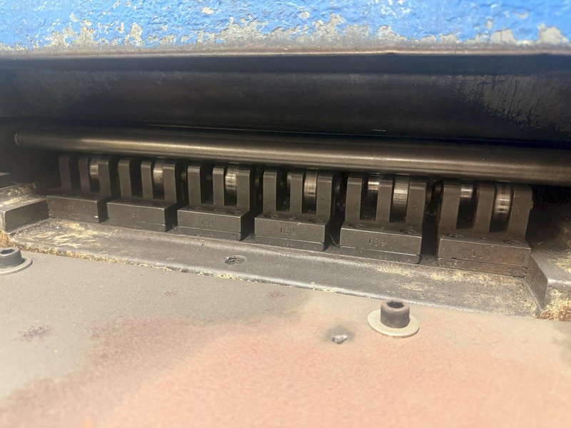 20"  X .078" SCHUBERT 19 ROLL MODEL WM2/500 COIL STRIP STRAIGHTENER PRECISION LEVELER: YOBRO #24983