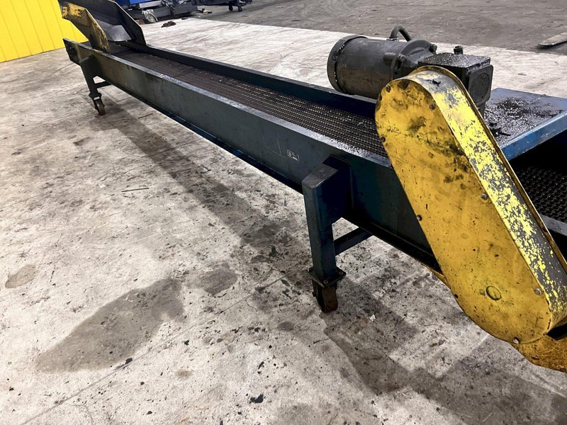 16&#039; LONG X 12&quot; WIDE METAL BELT PARTS TRANSFER CONVEYOR: STOCK #21669
