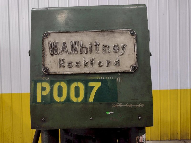 50 TON WA WHITNEY MODEL #664-138 HYDRAULIC 4 POST PRESS &amp; SHEAR: STOCK #22907