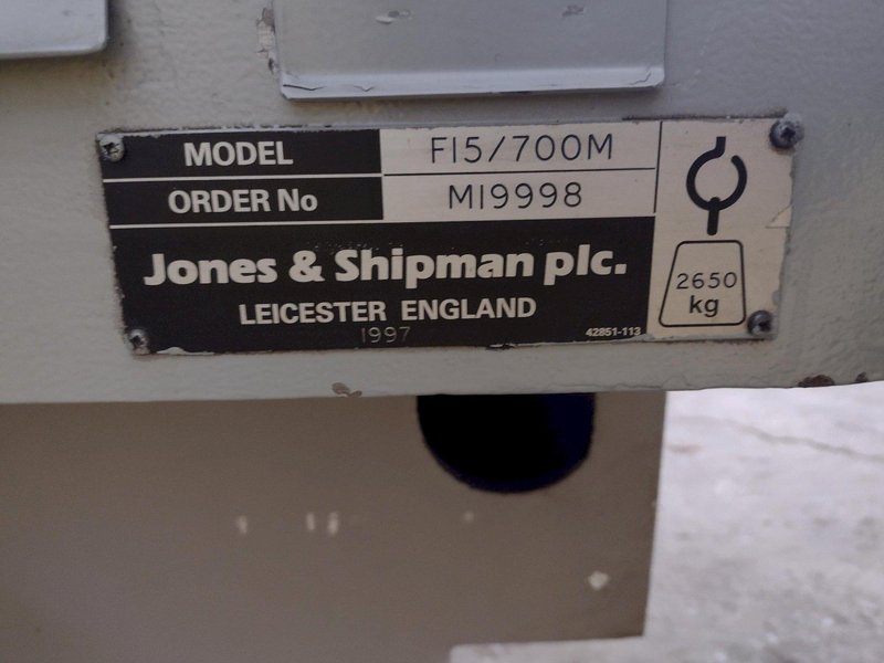 9.4" X 27" JONES &amp; SHIPMAN MODEL #FORMAT 15-700 CNC CYLINDRICAL GRINDER: STOCK #16131