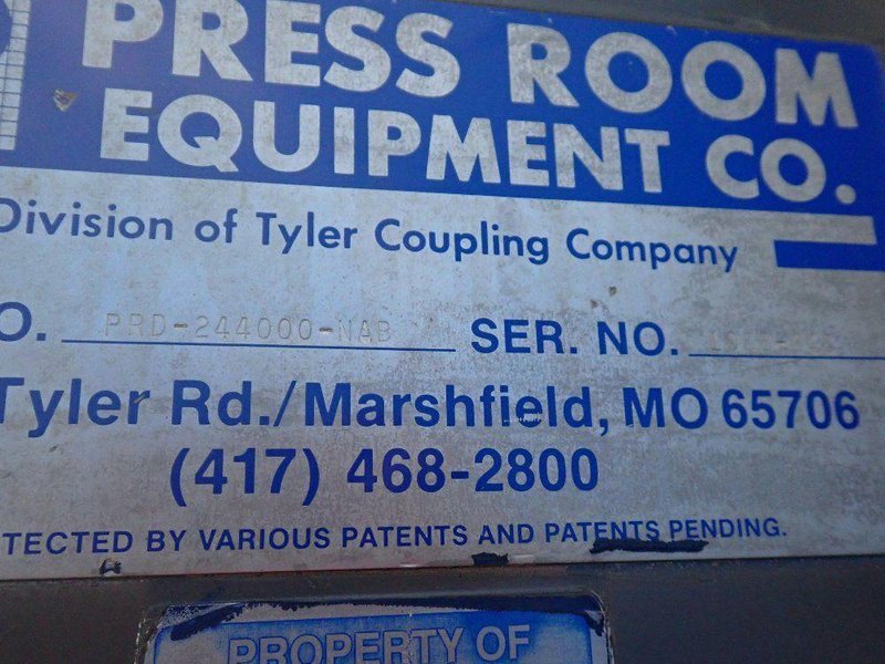 4,000 LBS PRESS ROOM EQUIPMENT MODEL #PRD-244000-NAB DUAL COIL REEL UNCOILER: YOBRO #25067