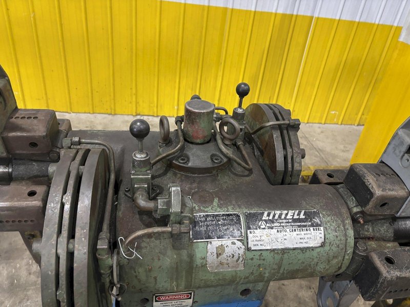 2,000 LBS X 12&quot; LITTELL MODEL #20-12 DOUBLE END PULL OFF UNCOILER COIL REEL: STOCK #23716