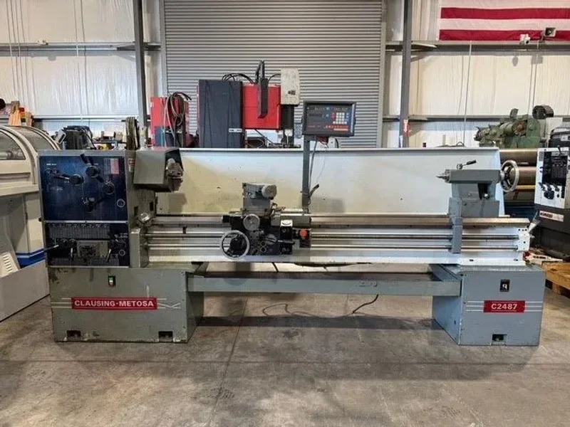 Clausing Metosa C2487 24”/34” x 87”cc Engine Lathe DRO #7687