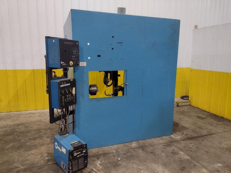 12" ITW WELDING AUTOMATION LATHE, WITH MILLER WELD CONTROLLER &amp; MILLER XMT 304 SERIES ARC WELDER: YOBRO #24402