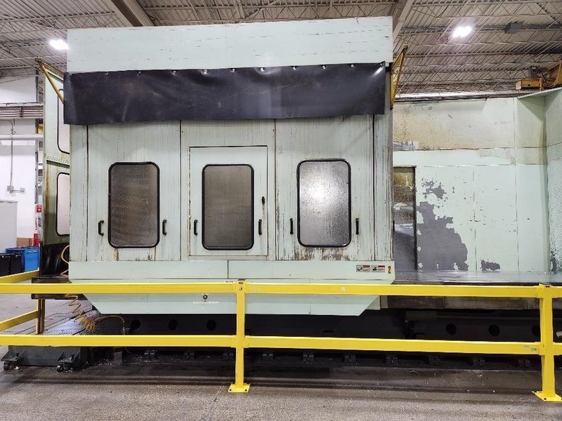 Kuraki KBT 13EA CNC Boring Mill, 2003 – Fanuc Control, 4k RPM, Chip Conveyor, 1000 PSI TSC