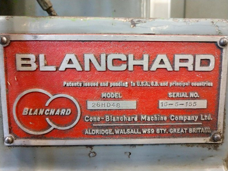 48" X 100 HP BLANCHARD MODEL #26HD48 GEARED HEAD ROTARY SURFACE GRINDER: STOCK #12968
