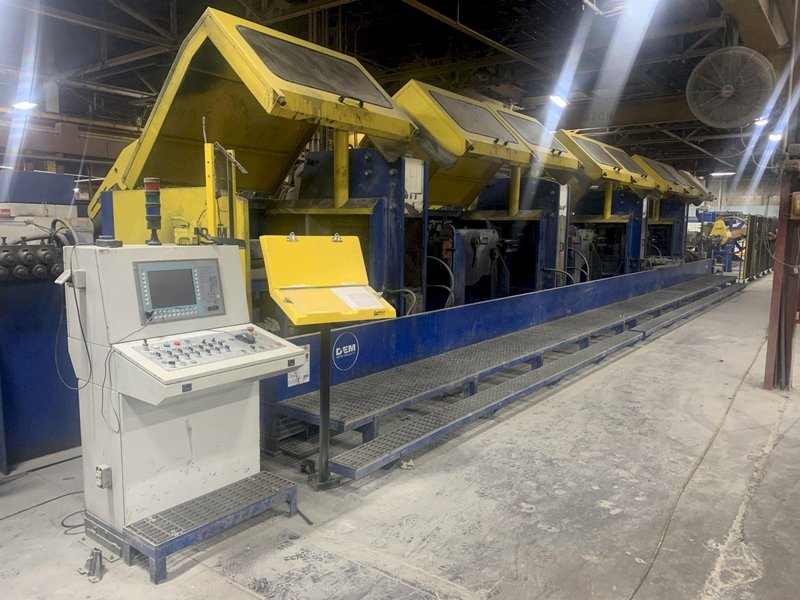 .512&quot; X 12&quot; X 4 STAND DEM WIRE FLATENING ROLLING MILL LINE, YEAR 2017: STOCK #13898