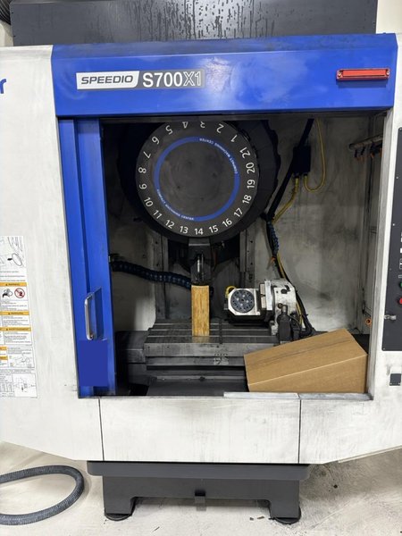 Brother Speedio S700X1 5 Axis CNC VMC, 2016 – Yukiwa Tilting Rotary Table, Blum Probe