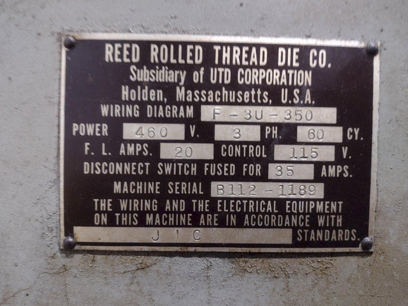 2&quot; REED MODEL #B112 THREAD ROLLER: STOCK #20040