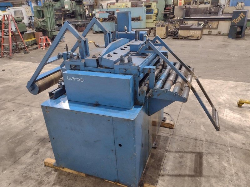 24" COOPER WEYMOUTH 7 ROLL MOTORIZED POWERED COIL STRIP STRAIGHTENER: STOCK #23702