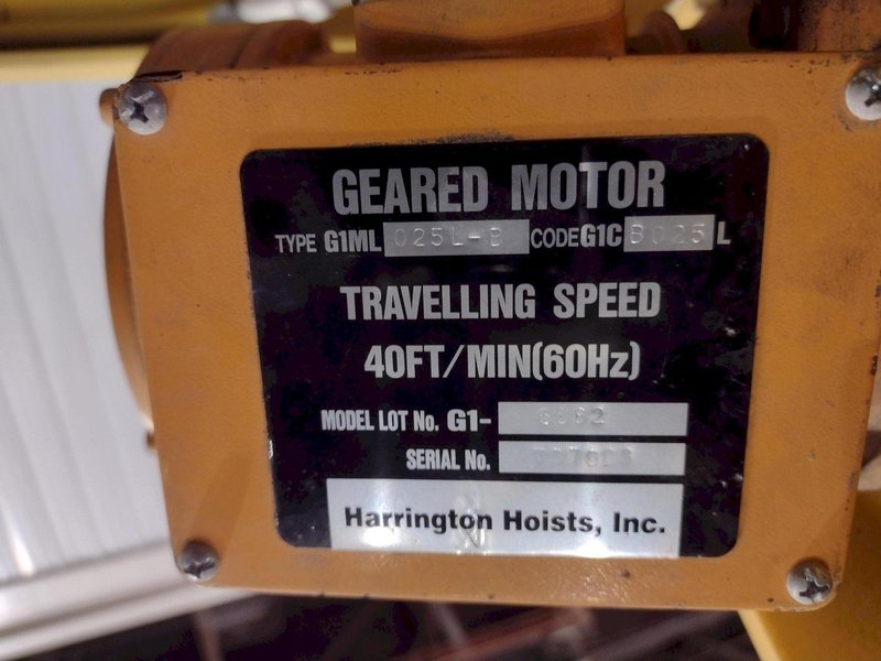 3 TON X 17’ F&amp;G / LOAD LIFTER UNDER-SLUNG POWERED CRANE: STOCK #22971