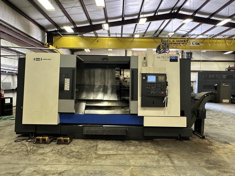 Hwacheon Hi-Tech 700 CNC Lathe, 2012 – 24″ Chuck, Tailstock, Chip Conveyor, Tool Presetter